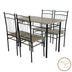 Set masa si scaune 5 piese Reforia Gri 110x60x74 cm