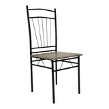 Set masa si scaune 5 piese Reforia, Gri, 110x60x74 cm