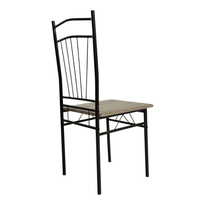 Set masa si scaune 5 piese Reforia, Gri, 110x60x74 cm, perspectiva suplimentara