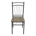 Set masa si scaune 5 piese Reforia, Gri, 110x60x74 cm, foto produs 6