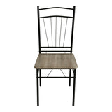 Set masa si scaune 5 piese Reforia, Gri, 110x60x74 cm