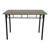 Set masa si scaune 5 piese Reforia, Gri, 110x60x74 cm