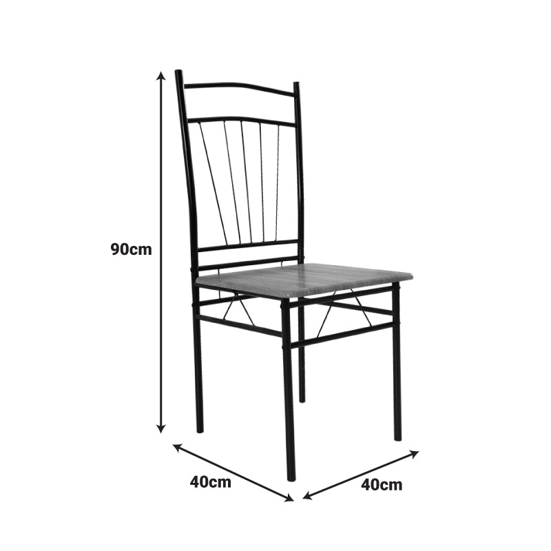 Set masa si scaune 5 piese Reforia, Gri, 110x60x74 cm, foto produs 11