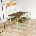 Set masa si scaune 5 piese Reforia, Natural, 110x60x74 cm, imagine suplimentara
