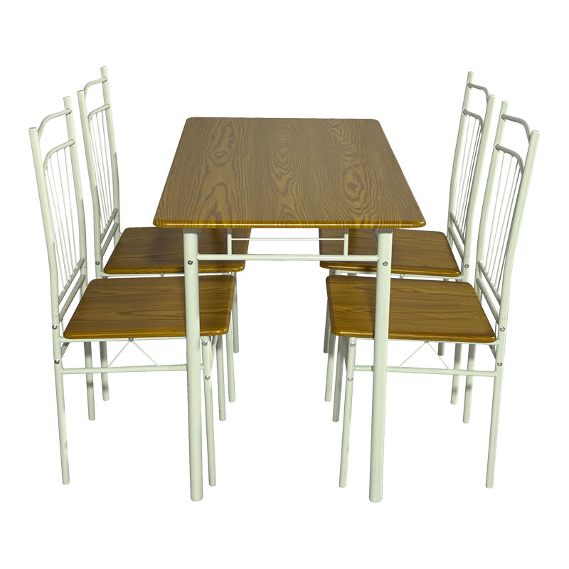 Set masa si scaune 5 piese Reforia, Natural, 110x60x74 cm, detaliu produs