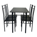 Set masa si scaune 5 piese Reforia, Negru, 110x60x74 cm, detaliu produs