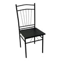 Set masa si scaune 5 piese Reforia, Negru, 110x60x74 cm, perspectiva suplimentara