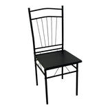 Set masa si scaune 5 piese Reforia, Negru, 110x60x74 cm