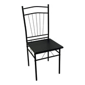 Set masa si scaune 5 piese Reforia, Negru, 110x60x74 cm, perspectiva suplimentara
