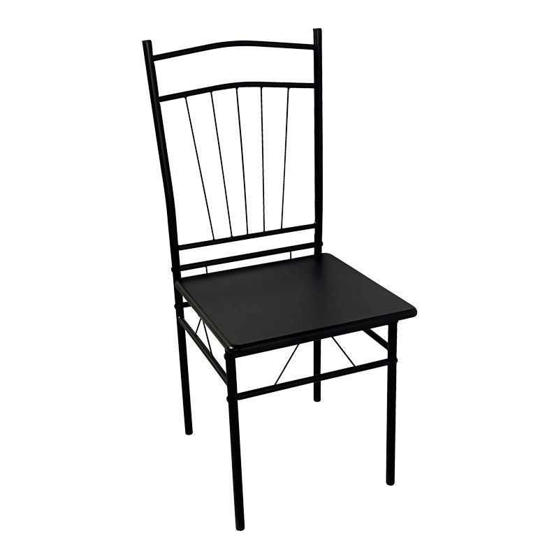 Set masa si scaune 5 piese Reforia, Negru, 110x60x74 cm, perspectiva suplimentara