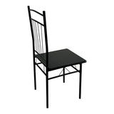 Set masa si scaune 5 piese Reforia, Negru, 110x60x74 cm