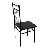 Set masa si scaune 5 piese Reforia, Negru, 110x60x74 cm, foto produs