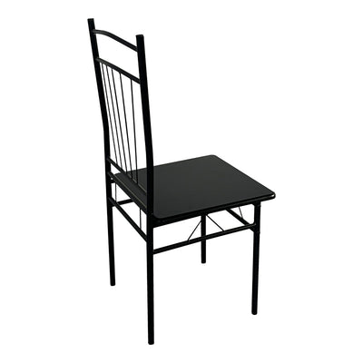 Set masa si scaune 5 piese Reforia, Negru, 110x60x74 cm, foto produs
