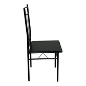 Set masa si scaune 5 piese Reforia, Negru, 110x60x74 cm, foto produs 6
