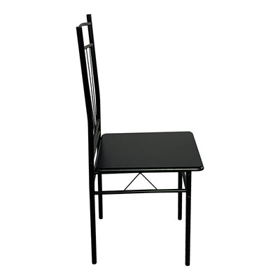 Set masa si scaune 5 piese Reforia, Negru, 110x60x74 cm, foto produs 6