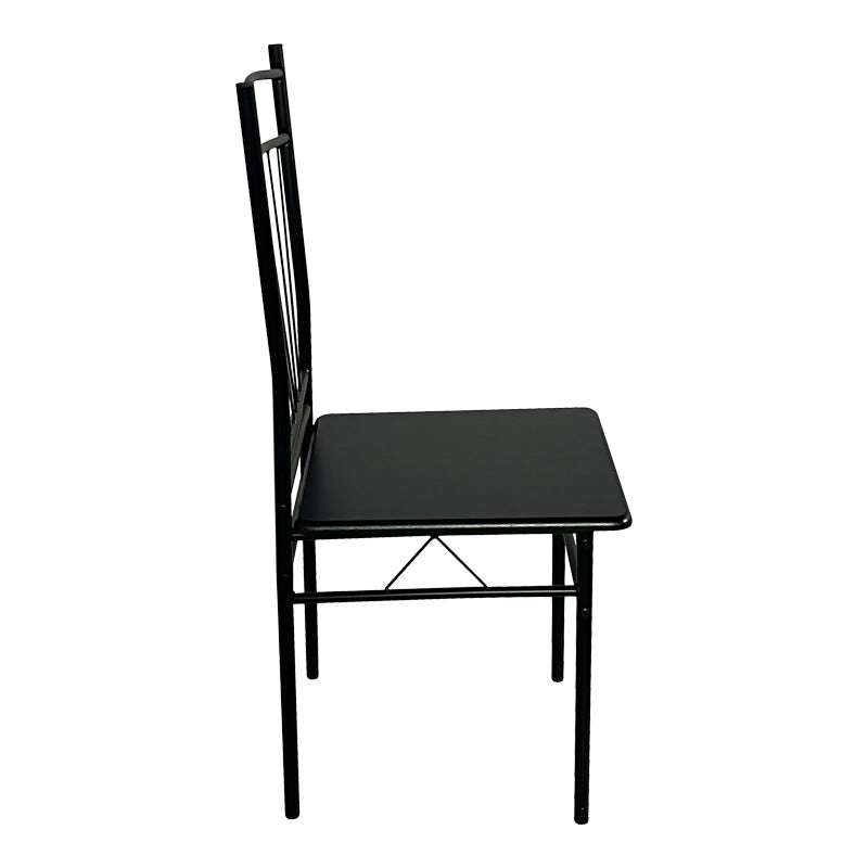 Set masa si scaune 5 piese Reforia, Negru, 110x60x74 cm, foto produs 6