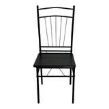 Set masa si scaune 5 piese Reforia, Negru, 110x60x74 cm