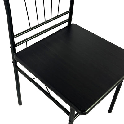Set masa si scaune 5 piese Reforia, Negru, 110x60x74 cm, foto produs 8