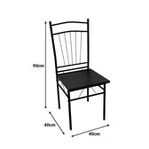 Set masa si scaune 5 piese Reforia, Negru, 110x60x74 cm, foto produs 12