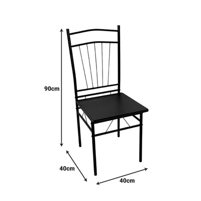 Set masa si scaune 5 piese Reforia, Negru, 110x60x74 cm, foto produs 12