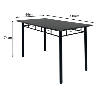 Set masa si scaune 5 piese Reforia, Negru, 110x60x74 cm, foto produs 13