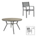 mobilier de gradina Set masa si scaune Appa-Moly, 5 piese, Antracit, 120x120x74 cm