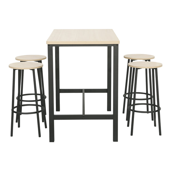 Set masa si scaune Arzo, Metal, Natural, 100x60x86 cm