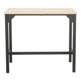 Set masa si scaune Arzo, Metal, Natural, 100x60x86 cm
