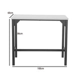 Set masa si scaune Arzo, Metal, Natural, 100x60x86 cm