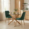 Set masa si scaune Azori Dark green, Verde, 80x75 cm Pakoworld, imagine principala produs, Masa Cu Scaune, culoare Verde