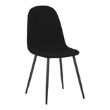 Set masa si scaune Bella Black, Metal, Negru, D120x76 cm