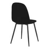 Set masa si scaune Bella Black, Metal, Negru, D120x76 cm