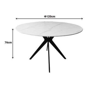 Set masa si scaune Bella Black, Metal, Negru, D120x76 cm, imagine produs 9