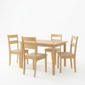Set masa si scaune Dallan Country, Lemn rubberwood, Natural, 150x80x74 cm, imagine ambient