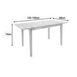Set masa si scaune Dallan Country, Lemn rubberwood, Natural, 150x80x74 cm