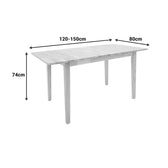Set masa si scaune Dallan Country, Lemn rubberwood, Natural, 150x80x74 cm, imagine produs 11