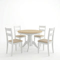Set masa si scaune Dallan Lars, Lemn rubberwood, Alb, 100x75 cm, imagine ambient