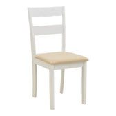 Set masa si scaune Dallan Mabor, Lemn rubberwood, Alb, 150x80x74 cm, detaliu produs