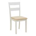 Set masa si scaune Dallan Mabor, Lemn rubberwood, Alb, 150x80x74 cm, detaliu produs