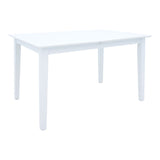 Set masa si scaune Dallan Mabor, Lemn rubberwood, Alb, 150x80x74 cm