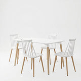 Set masa si scaune Dining, Alb, 80x80x76 cm