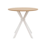 Set masa si scaune Dining, Alb, D80x75 cm