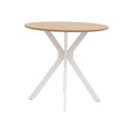 Set masa si scaune Dining, Alb, D80x75 cm, imagine produs 4