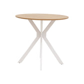 Set masa si scaune Dining, Alb, D80x75 cm, imagine produs 4