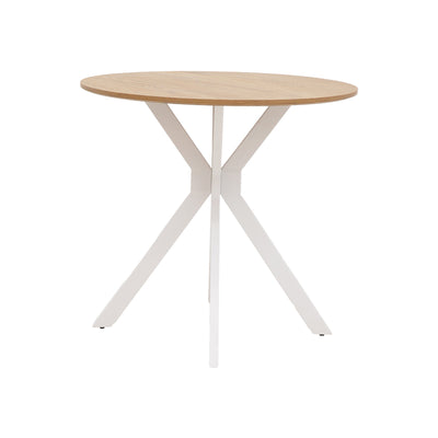 Set masa si scaune Dining, Alb, D80x75 cm, imagine produs 4