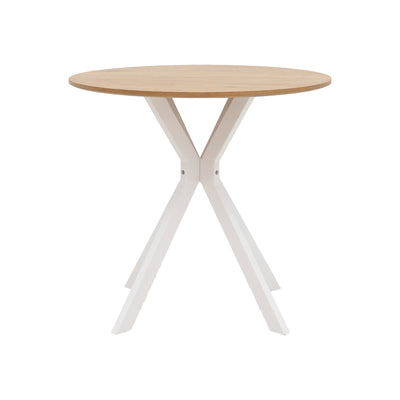 Set masa si scaune Dining, Alb, D80x75 cm, imagine produs 5