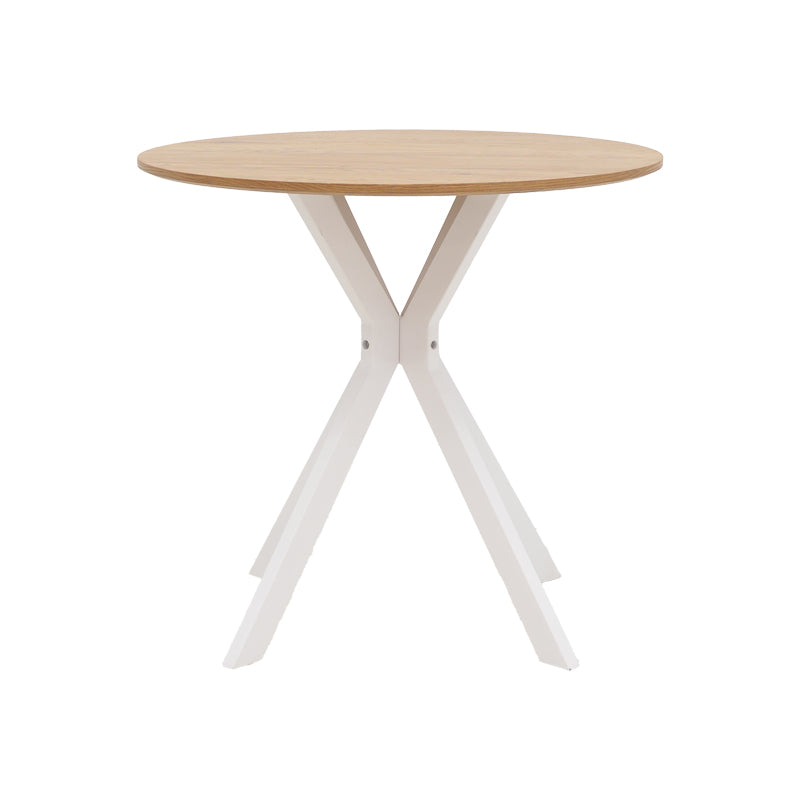 Set masa si scaune Dining, Alb, D80x75 cm, imagine produs 5