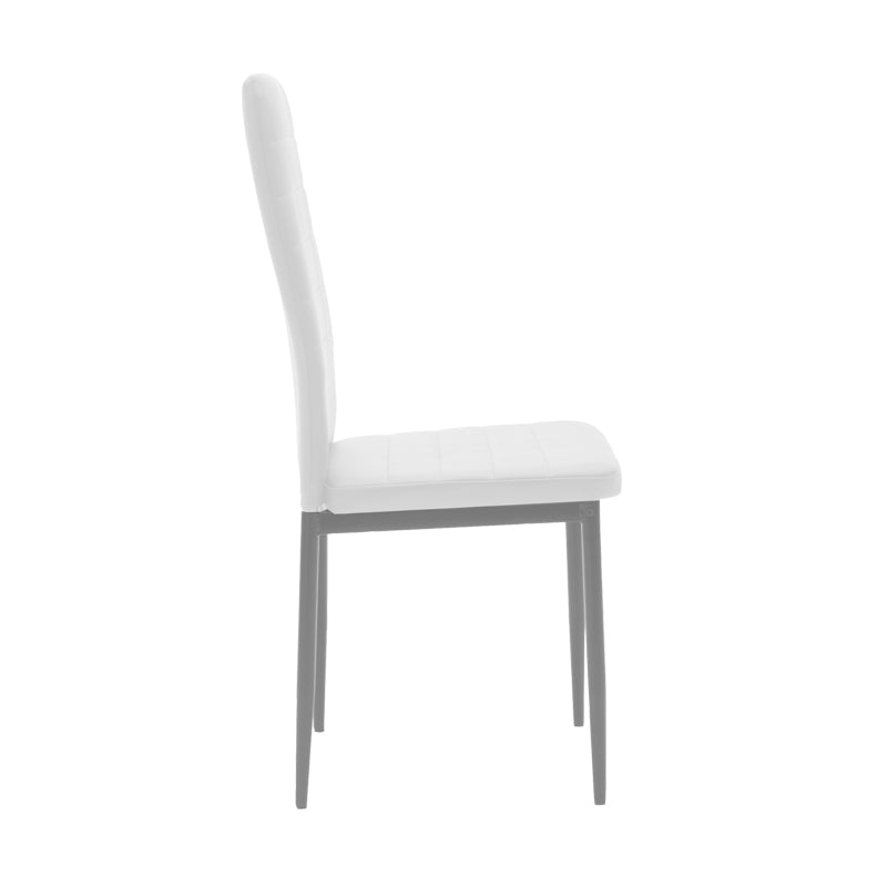 Set masa si scaune Dining, Alb, D80x75 cm, imagine produs 8