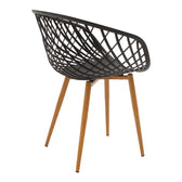 Set masa si scaune Dining, Antracit, D80x73 cm, imagine produs 4