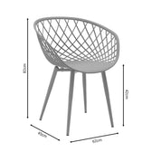 Set masa si scaune Dining, Antracit, D80x73 cm, imagine produs 6